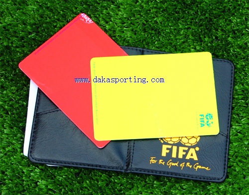 Red and Yellow referee cards